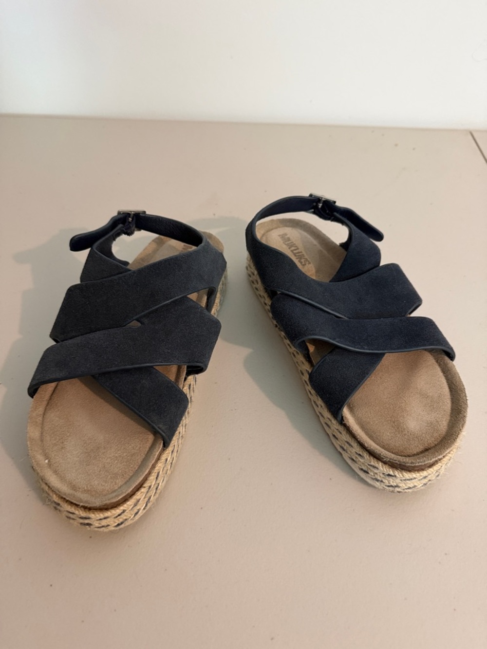 Navy muk luk sandals size 41